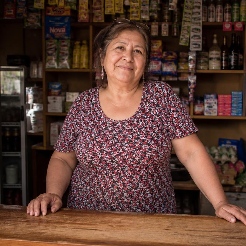 María, Almacén de barrio · La Florida
